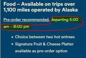 Food options for F per AS website. 