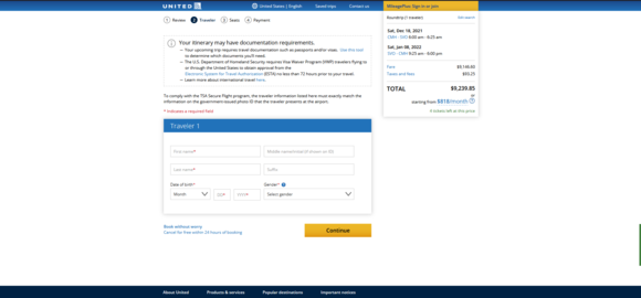 Can get to seat selection before crash