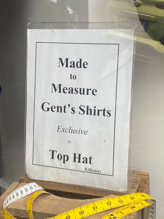 I sent this to my husband because he really wants a made to order shirt. Another reason to go back.
