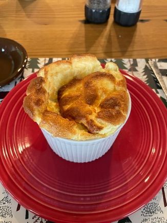 New Year’s Day Observed ham and gruyere soufflés