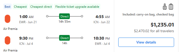 Booking.com showing dates, aircraft, and even pricing