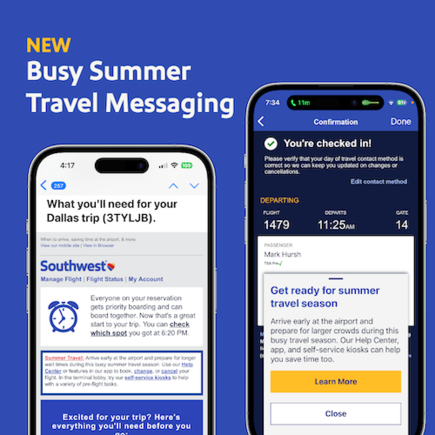 Busy Summer Travel Messaging