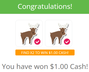 Thanks!! Won $1.00!