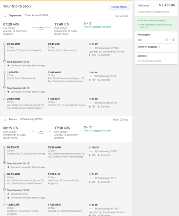 Sample Itinerary
