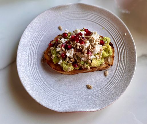 Avocado pomegranate toast 