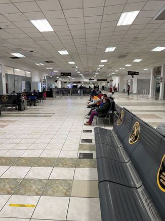 Departures area at CUS