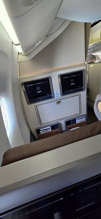 A closer view of the first row, offering gate-to-gate experience