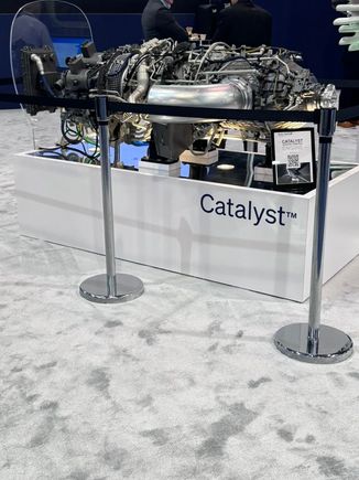 Mockup of a GE Catalyst Engine. Powers the Beechcraft Denali (picture below). 