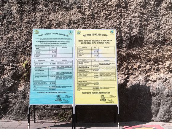 Cash payment only for entering the beach