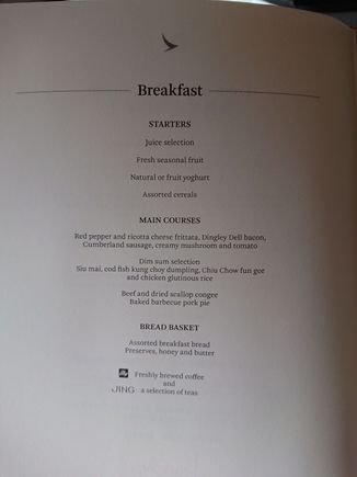 Breakfast Menu
