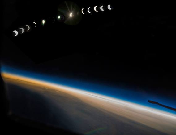 Ross shot also a composite image of the Aug. 21, 2017 eclipse. © Ross Franquemont