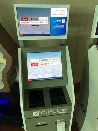 Even here autmatons have striked with self service checkin machines
