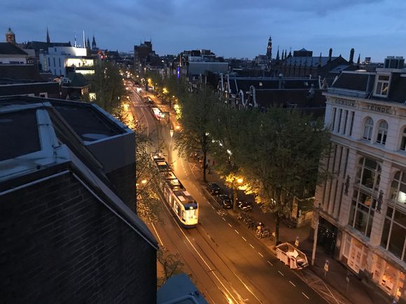 Looking straight down from the terrace