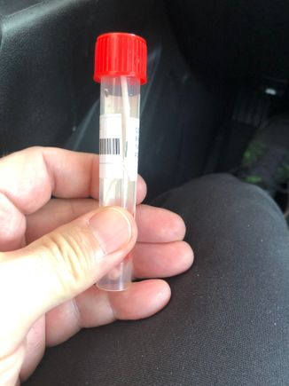 Second self-administered test completed.
