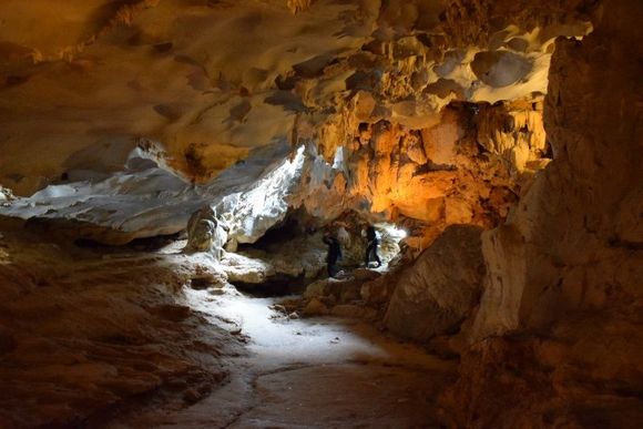 Spelunking in Bai Tu Long bay