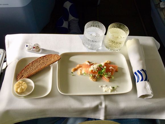 Salmon appetiser, which was fresh and nice.