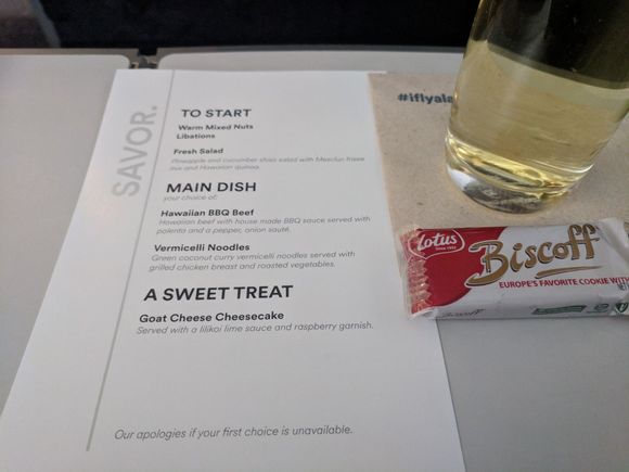 Warm nuts (per the menu) and beverage.  Note the delicious warm nuts.