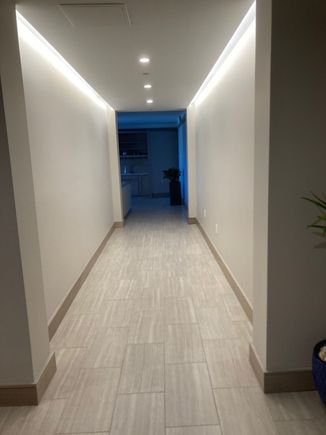 Hallway/corridor into suite. 