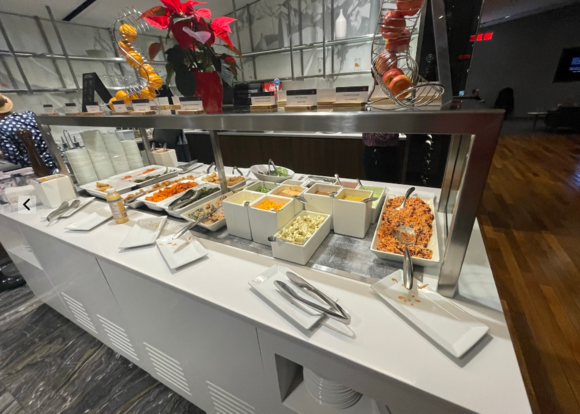 The cold buffet offerings