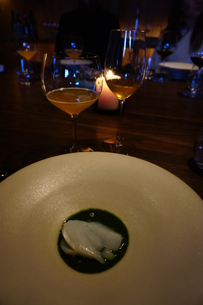 Apple juice w/ lovage
Blue mussel w/ bacalao