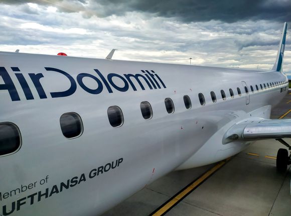 The Air Dolomiti logo has changed and is now bland and lacking in character, like everything to do with Lufthansa 