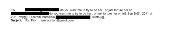 Italian entrepreneur Tancredi Salvatore Marchiolo discussing TORTURE with Epstein