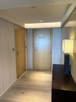 Second bathroom on the left.