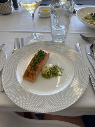 Salmon starter. Could suffice as a main!
