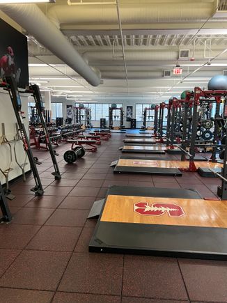 The football team's gym.