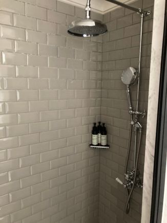 However this is only outfitted with a walk in shower stall . No tub here 