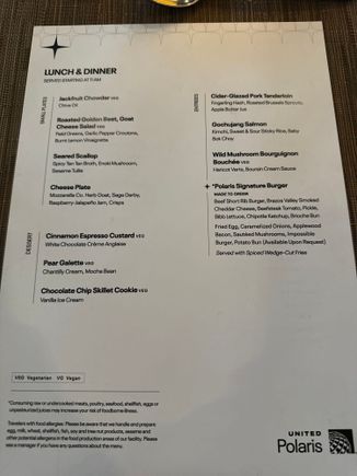 Current menu