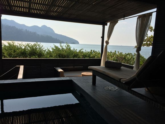 Private veranda with spectacular water views.