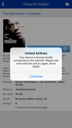 United's unknown Error 3500