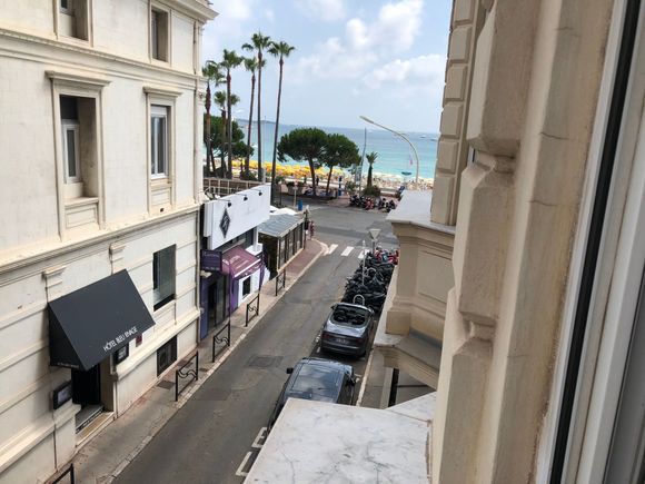Decent view out of the room.  Notice that the railing is made out of marble on floors 2 and 4.  Floors 3 , 5 and 6 have cast iron railing.