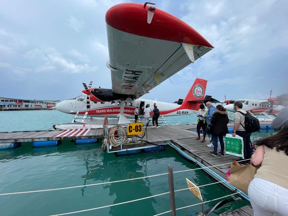 A bit overcast, but no rain on take off.