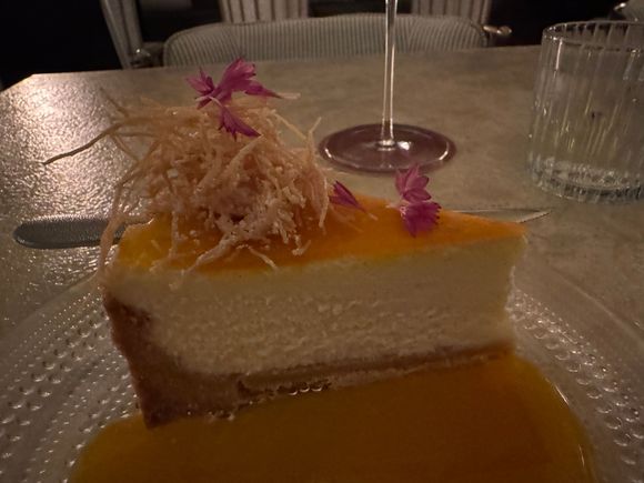 Amazing cheesecake at Orla