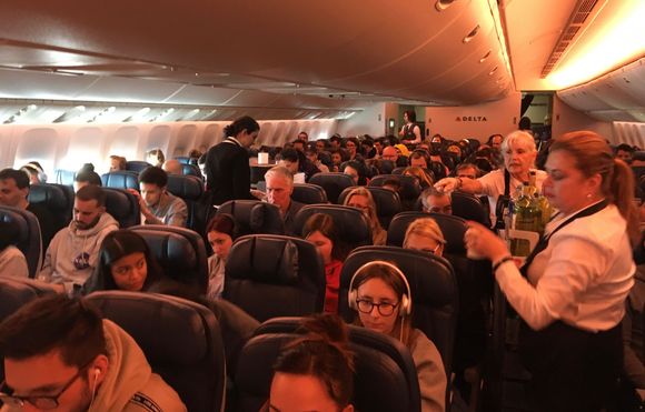 777 Economy cabin. CDG-LAX 2/29/2020.