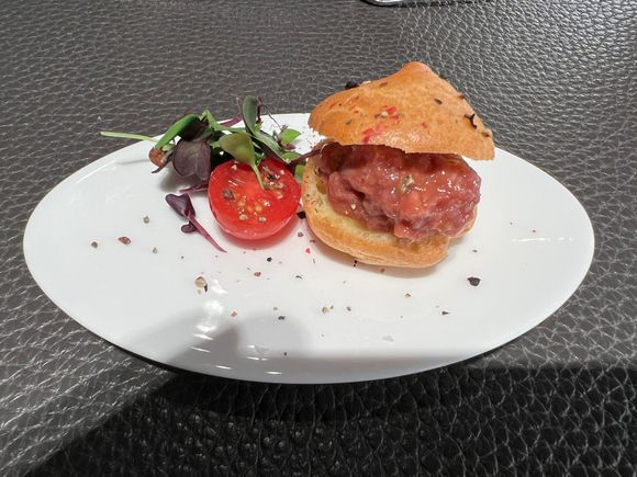 Amouse Bouche of Beef Tartar 