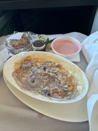 Vegan breakfast main in J, LHR-HND. Porridge apparently. Needless to say, complaint submitted. 