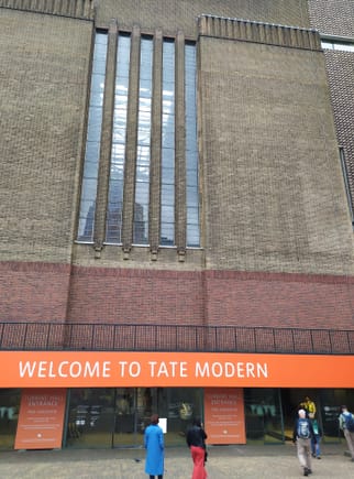 Imposing entrance to the Tate Modern 