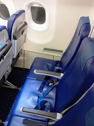 My seat, right at the rear of the Privilege Style plane