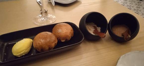 salts:  fleur de sel (on the butter), South African , Hawaiian
