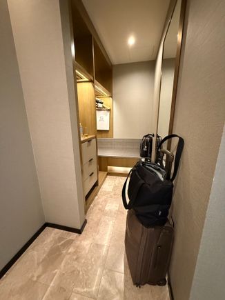 Walk in closet area