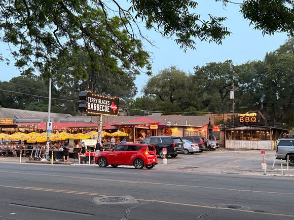 Not far: Terry Black’s BBQ!