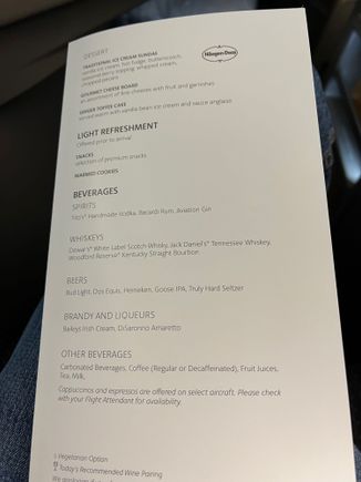 Onboard menu