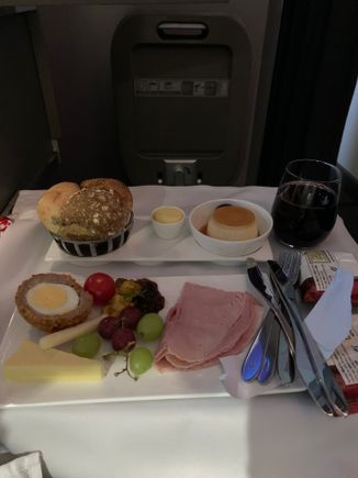 The light meal was most pleasant. 