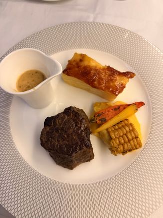 The beef was as touch as old boots. Thankfully the other components of the dish were very good. 