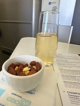 Champagne and hot nuts