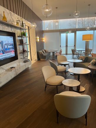 Inside the lounge.