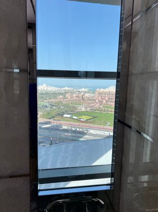 Certain elevators have a view outside which is pretty neat.